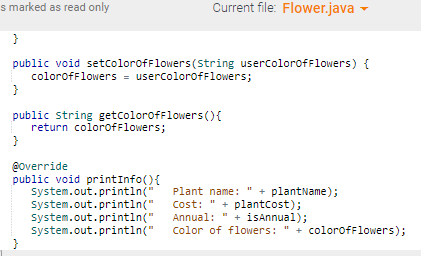 Solved Given a base Plant class and a derived Flower class, | Chegg.com