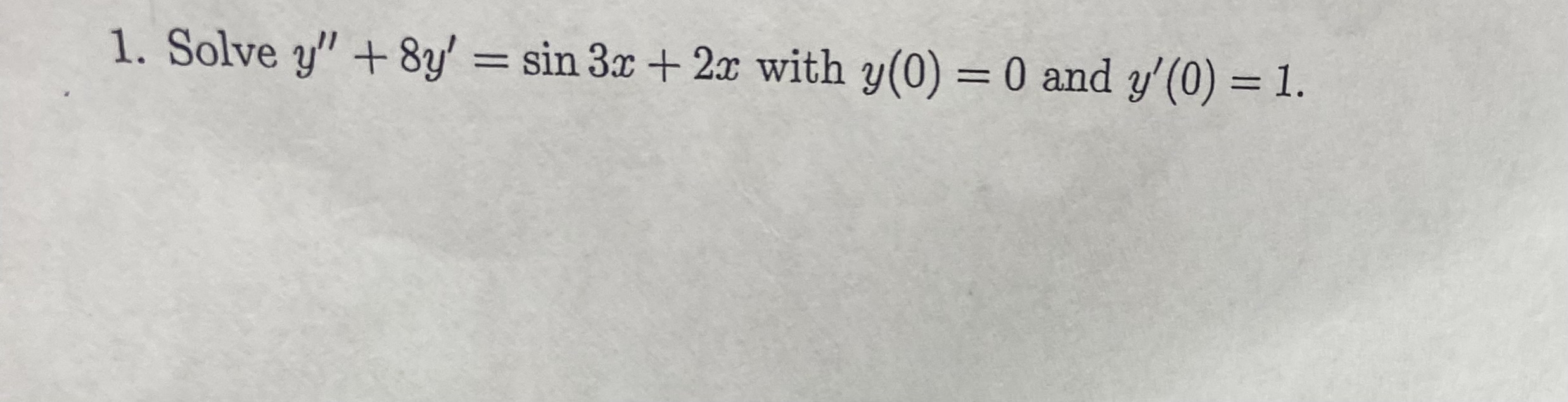 y 0 3x 1 8