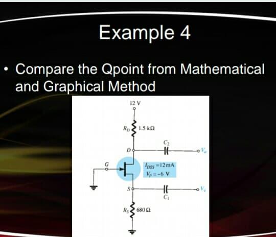 Solved Example 2 • Plot the Q point for the circuit below. | Chegg.com
