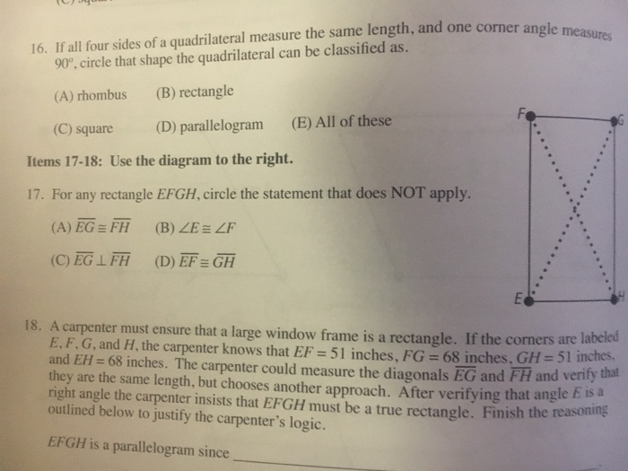 Solved Items 17-18: Use The Diagram To The Right. I Just | Chegg.com