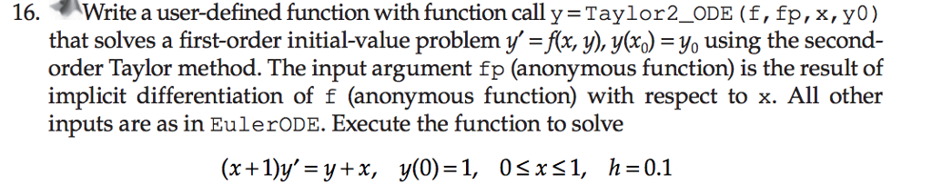 Solved 16. Write a user-defined function with function call | Chegg.com