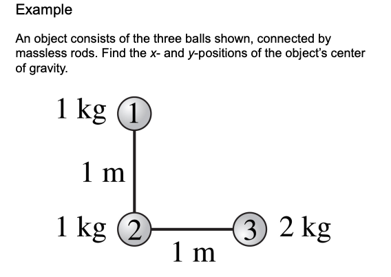 Solved Example An Object Consists Of The Three Balls Shown, | Chegg.com