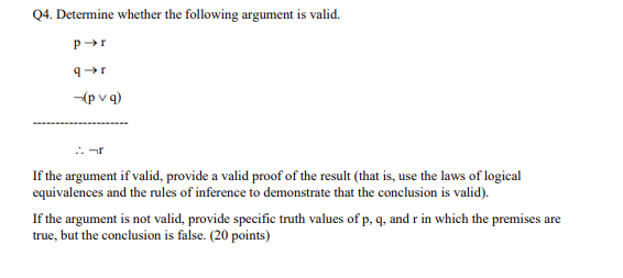 how can you determine if an argument is valid