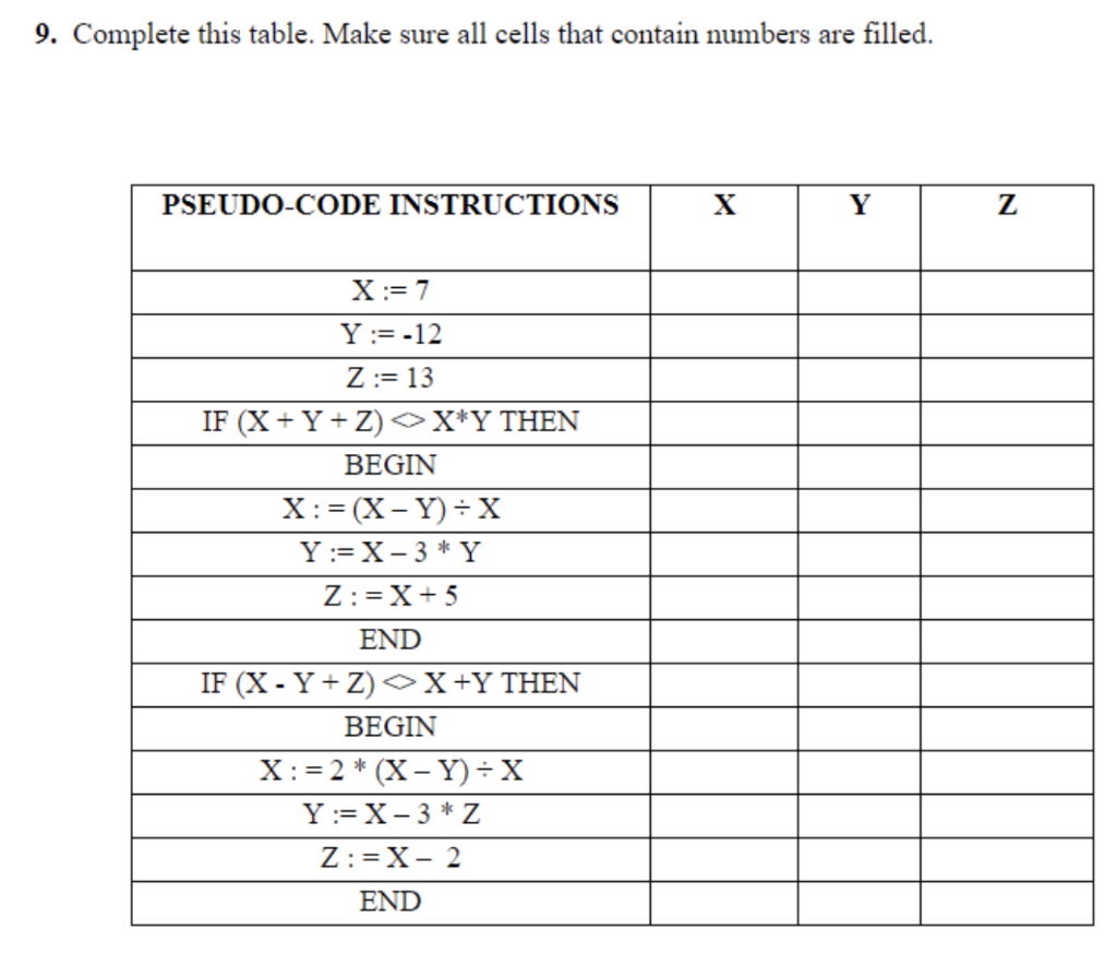 Solved X 12 Y 15 Z 5 Z X X Y Y Z The Above Chegg Com