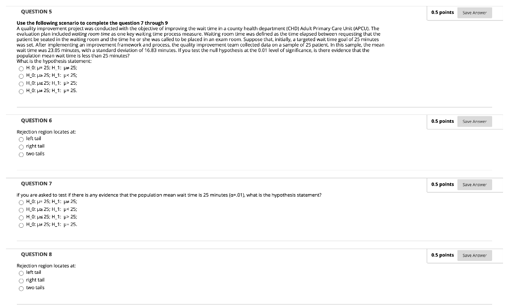 Solved 0.5 points Save Answer QUESTION 5 Use the following | Chegg.com