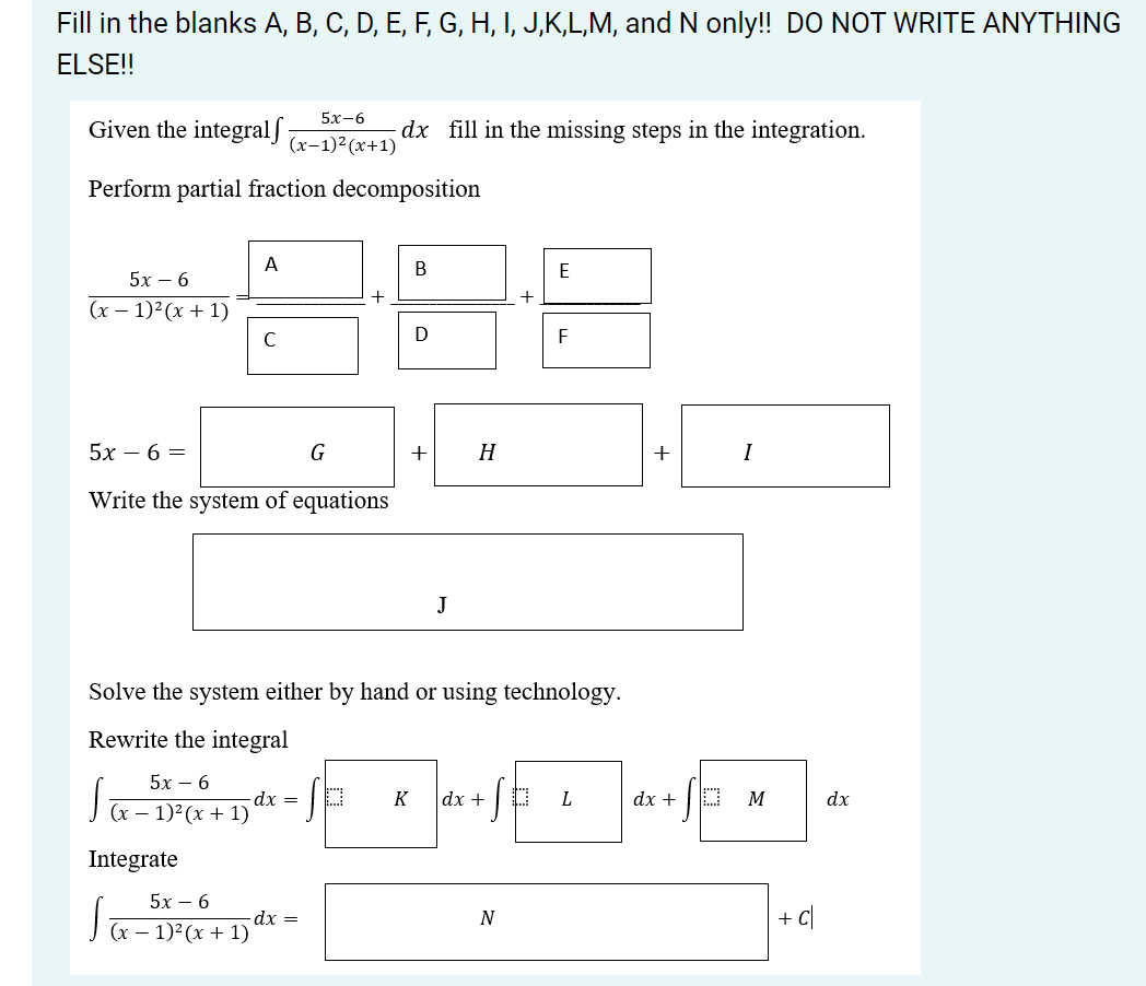 Solved Fill In The Blanks A, B, C, D, E, F, G, H, I, | Chegg.com