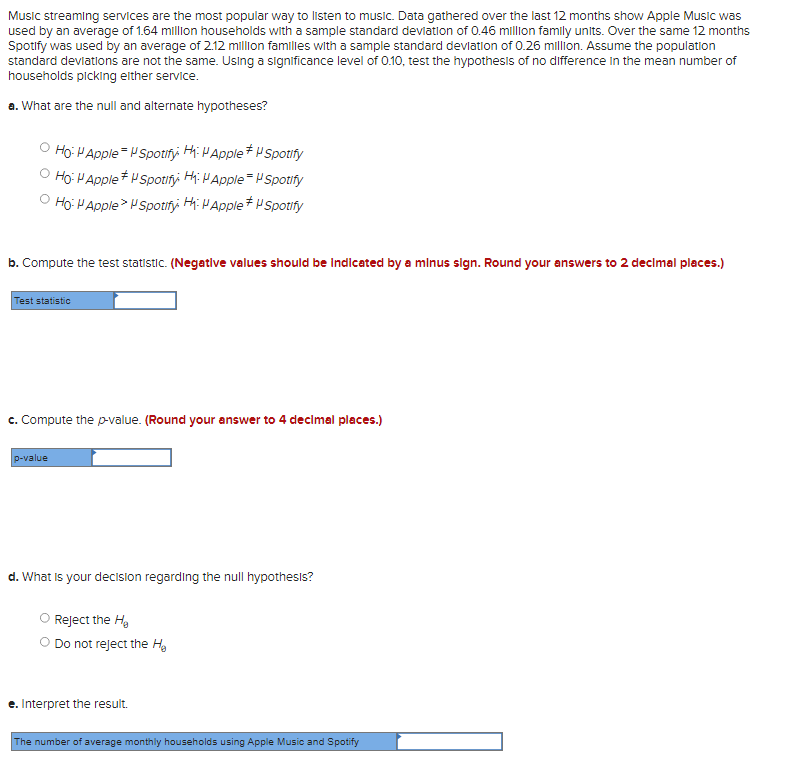 Solved 8) \ufeffMusic streaming services are the most popular way | Chegg.com