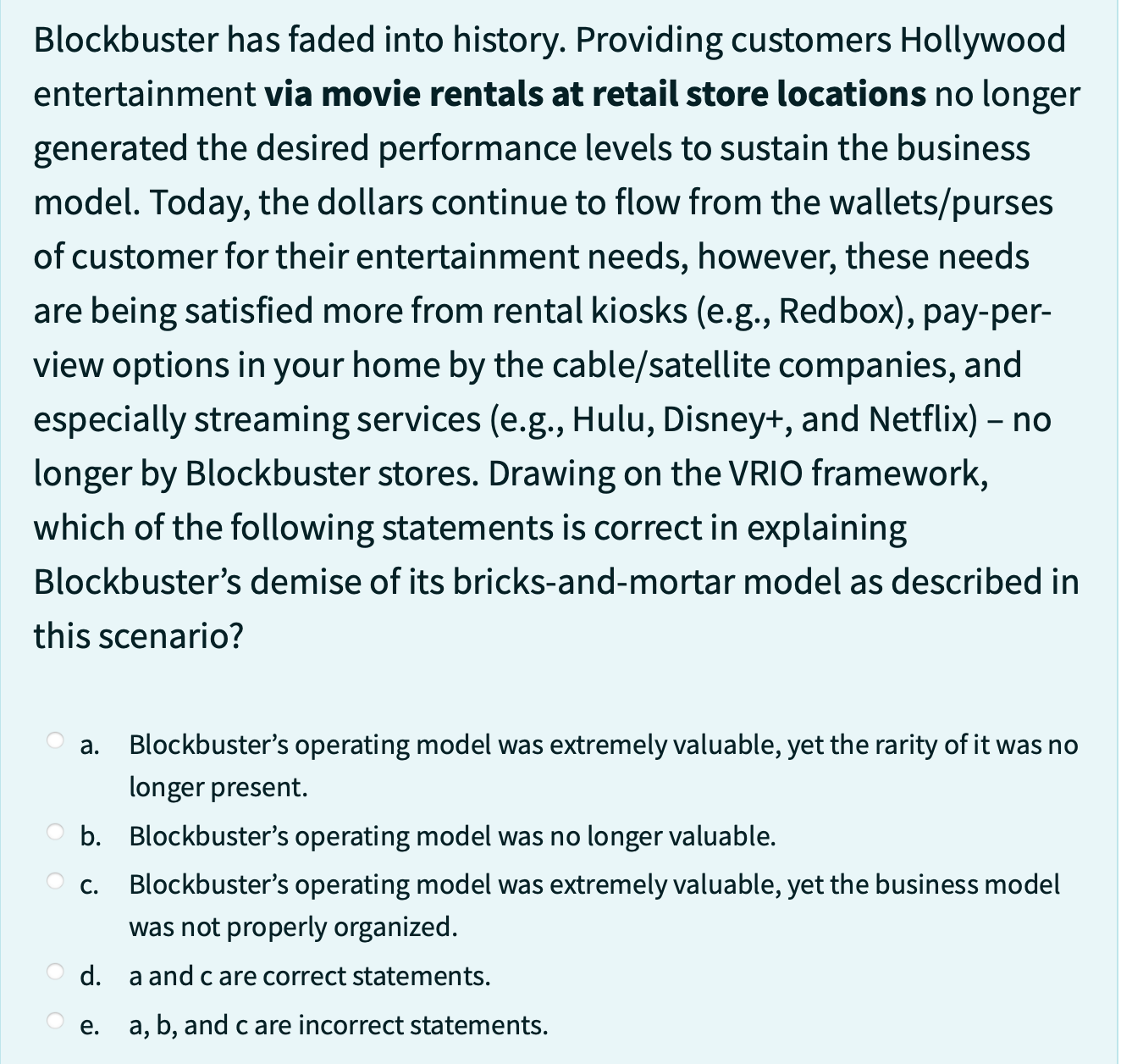 Solved Blockbuster Has Faded Into History Providing Chegg Solved Blockbuster Has Faded Into History Providing Chegg
