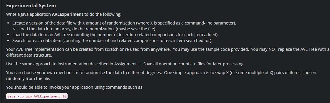 Solved Experimental System Write a Java application | Chegg.com