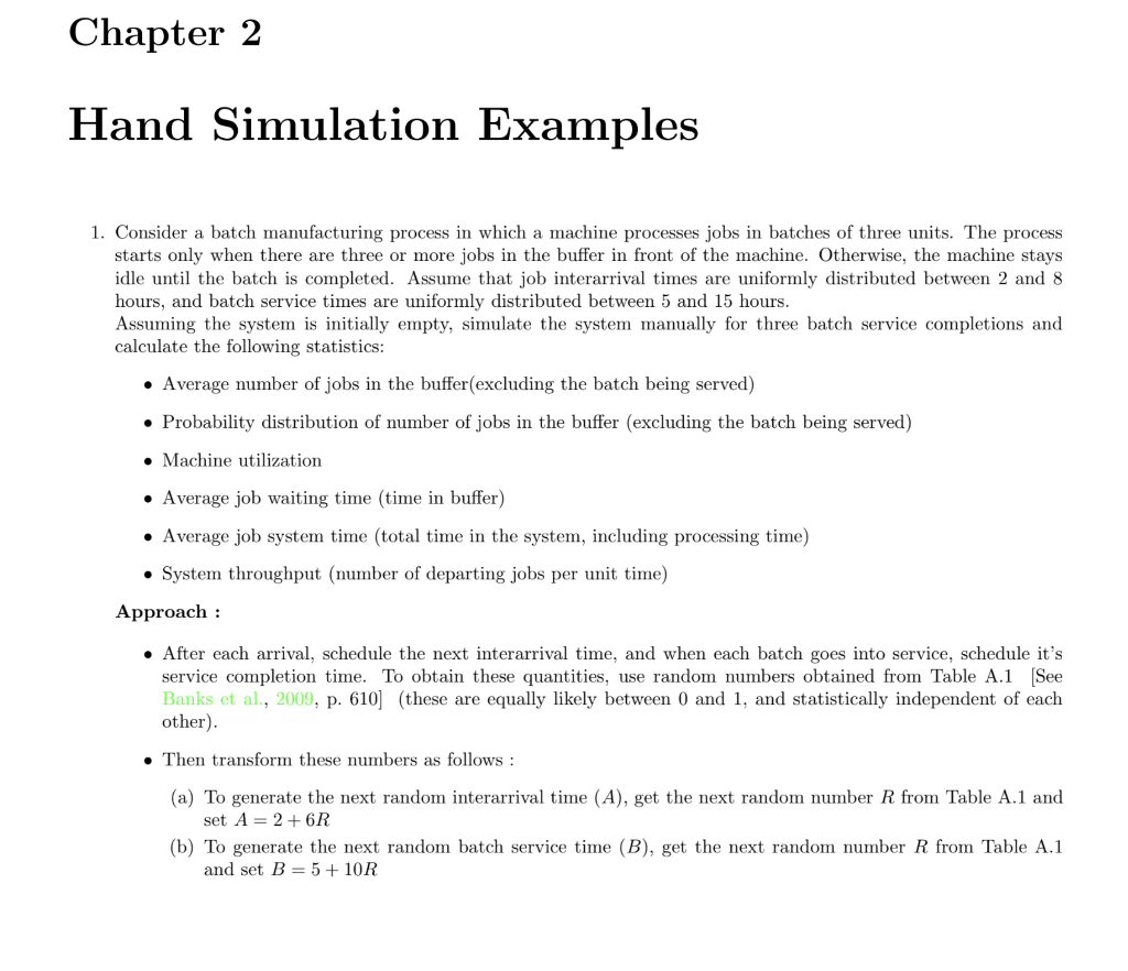 Solved Chapter 2 Hand Simulation Examples 1. Consider a