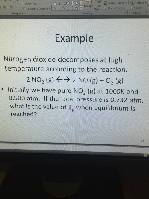 Solved Nitrogen dioxide at high temperature