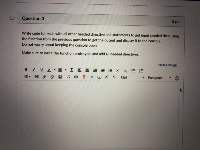 Solved D Question 1 5 pts Write code that uses a for loop | Chegg.com