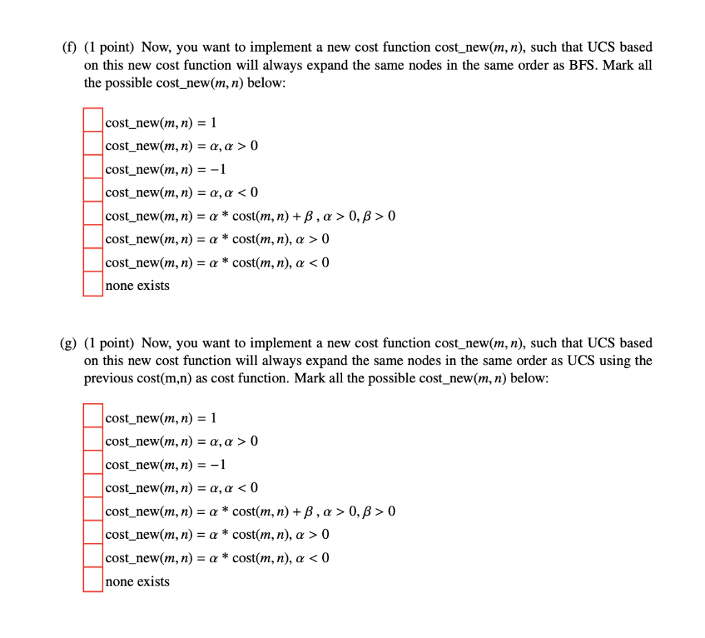 Solved Part 2: Consider a graph search problem where: 1. | Chegg.com