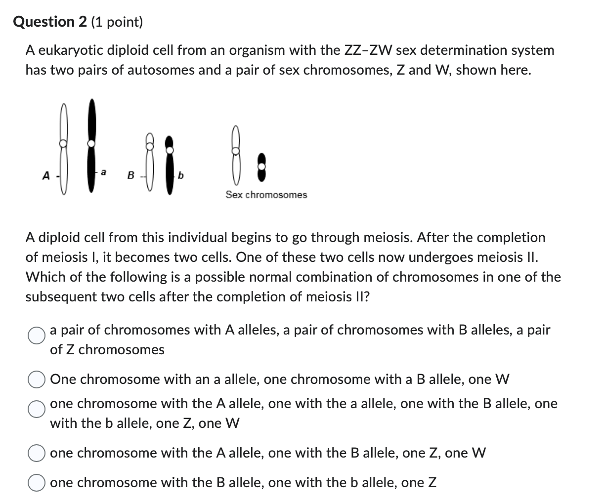 Solved A eukaryotic diploid cell from an organism with the | Chegg.com