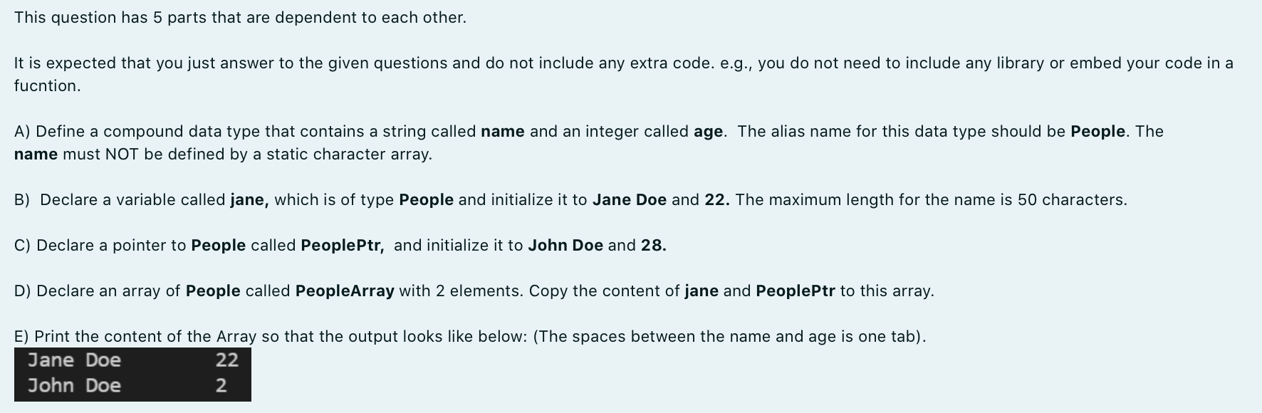 Solved Please help complete this code in C programming and I | Chegg.com