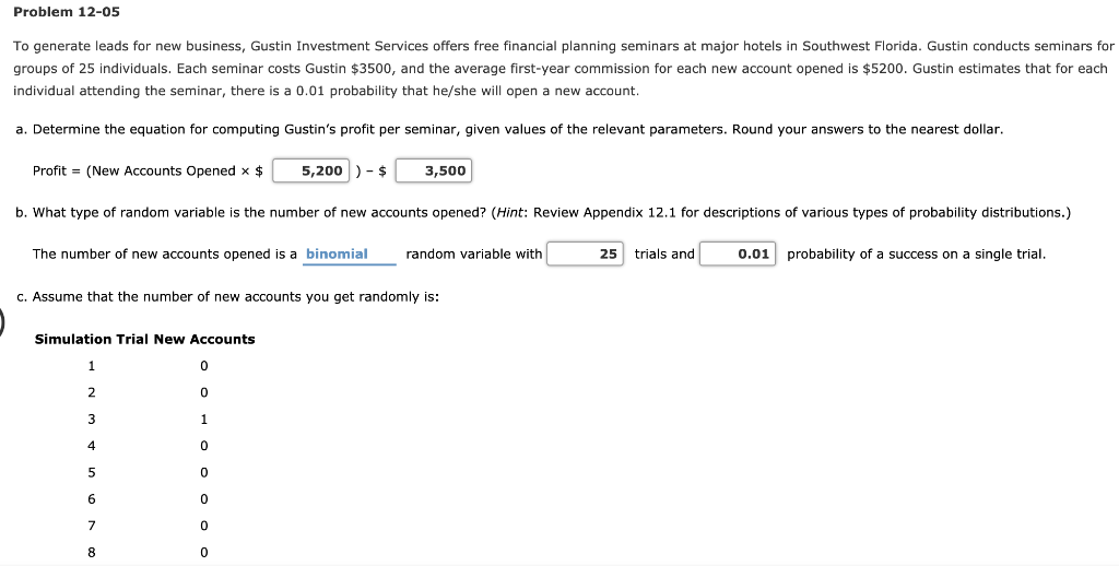 Solved Problem 12-05 To generate leads for new business, | Chegg.com