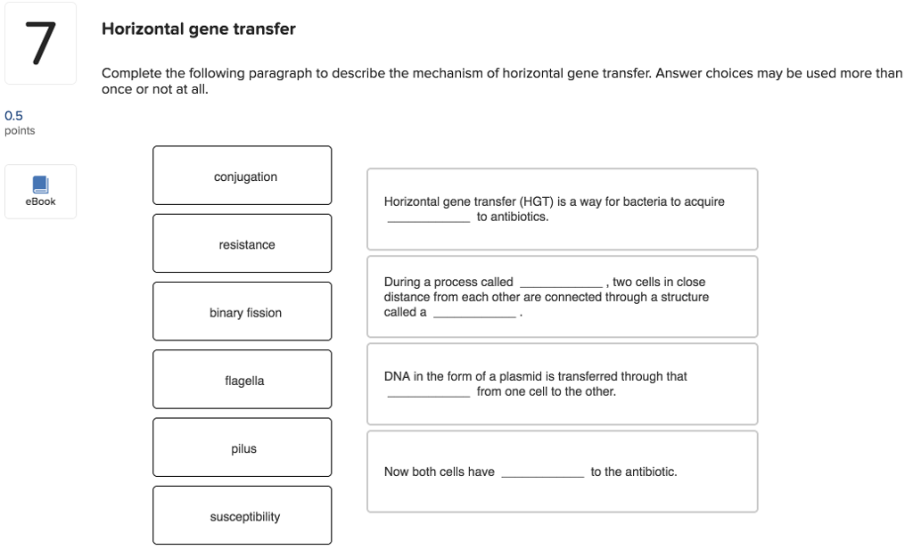 Solved 6 Antibiotic resistance Group the following | Chegg.com