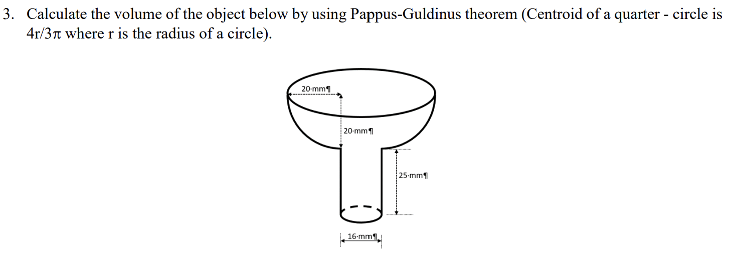 Solved Calculate the volume of the object below by using | Chegg.com