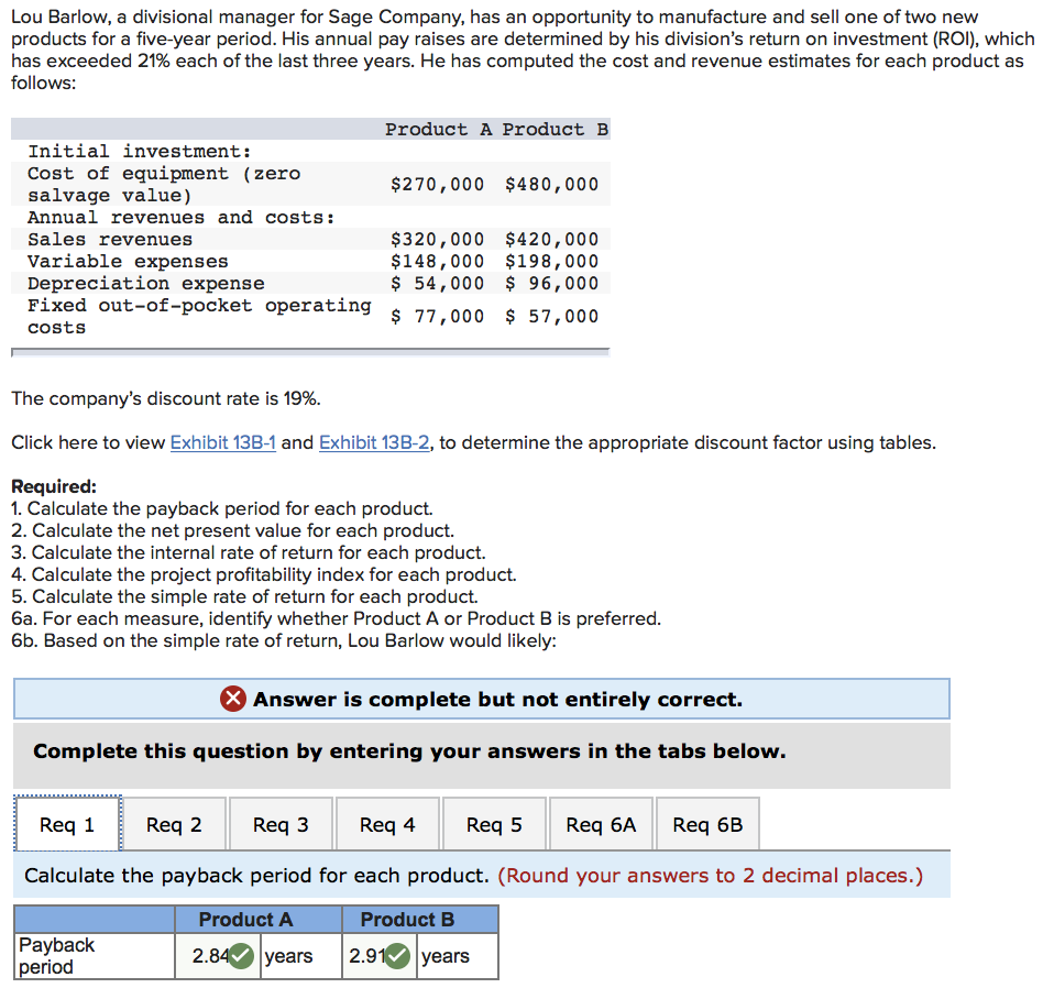 Solved Lou Barlow, A Divisional Manager For Sage Company, | Chegg.com