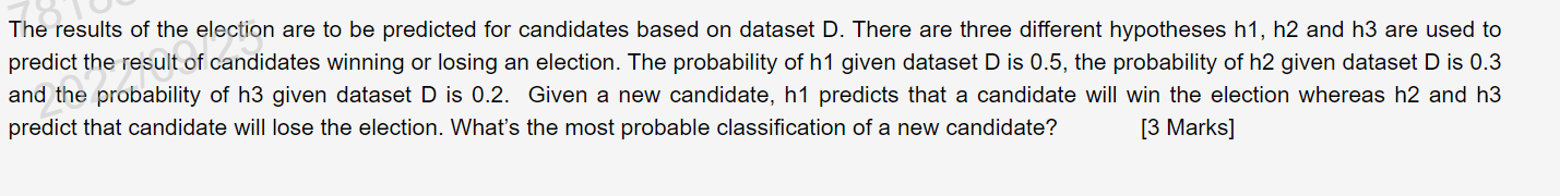 Solved The Results Of The Election Are To Be Predicted For | Chegg.com