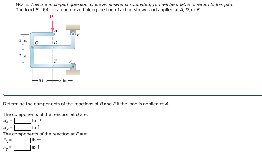 Solved B ) Determine The Components Of The Reactions At B | Chegg.com