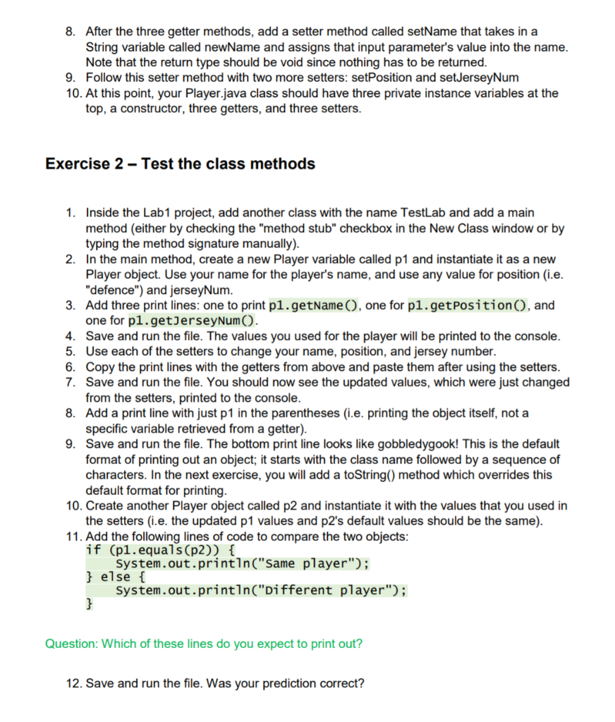 Solved Learning Outcomes Create a custom class with relevant | Chegg.com