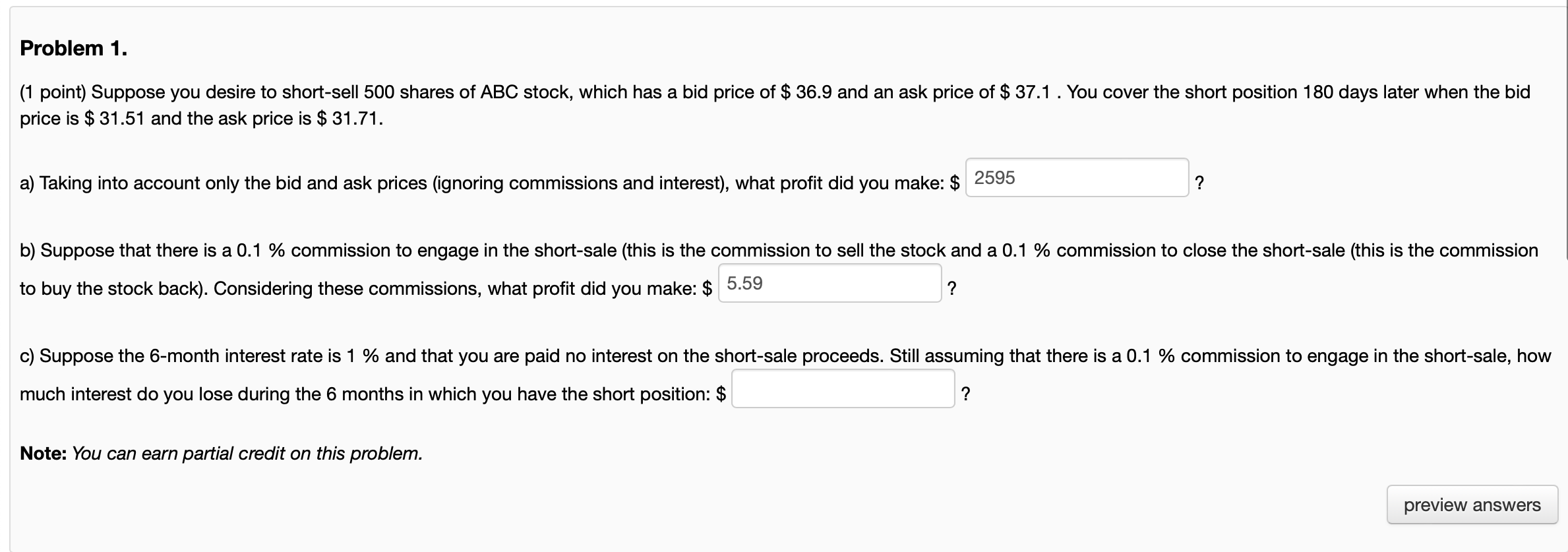 Solved Problem 1 1 Point Suppose You Desire To Short sell Chegg