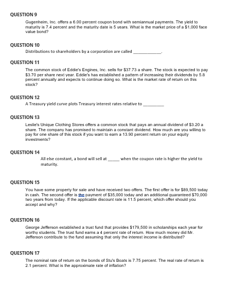 Solved InstructionsFor calculation questions the final | Chegg.com