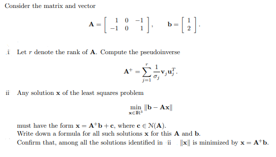 Solved Consider the matrix and vector A-[-181] -[] i Let r | Chegg.com