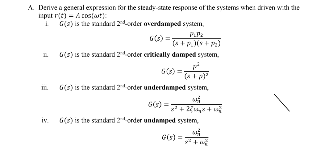 Solved A. Derive a general expression for the steady-state | Chegg.com