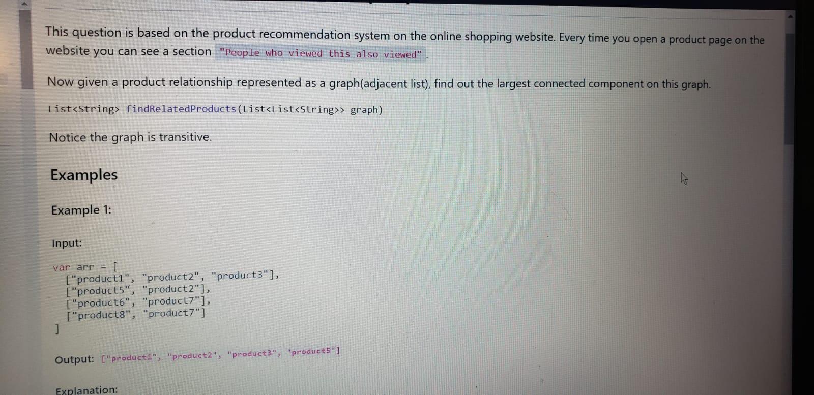 Solved This question is based on the product recommendation | Chegg.com
