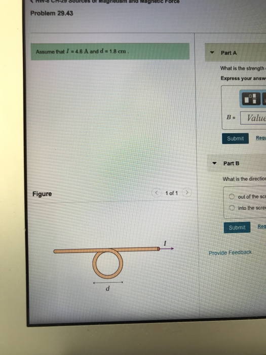 Solved Part A What is the strength of the magnetic field at | Chegg.com