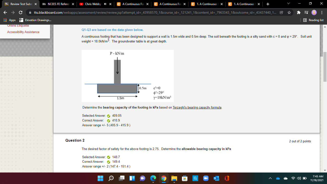 Determine the allowable wall load in kN/m. Use a | Chegg.com