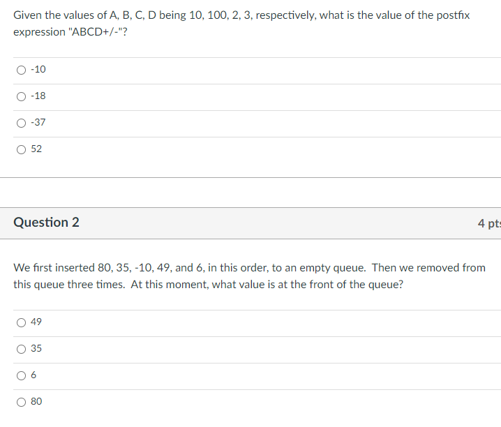 Solved Given The Values Of A, B, C, D Being 10, 100, 2, 3, | Chegg.com