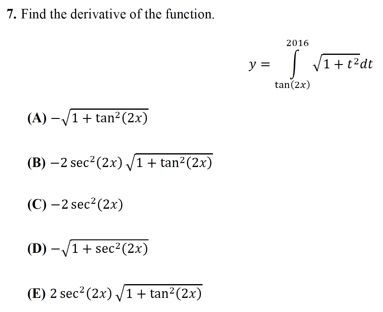 7 Find The Derivative Of The Function 16 Y 11 Chegg Com