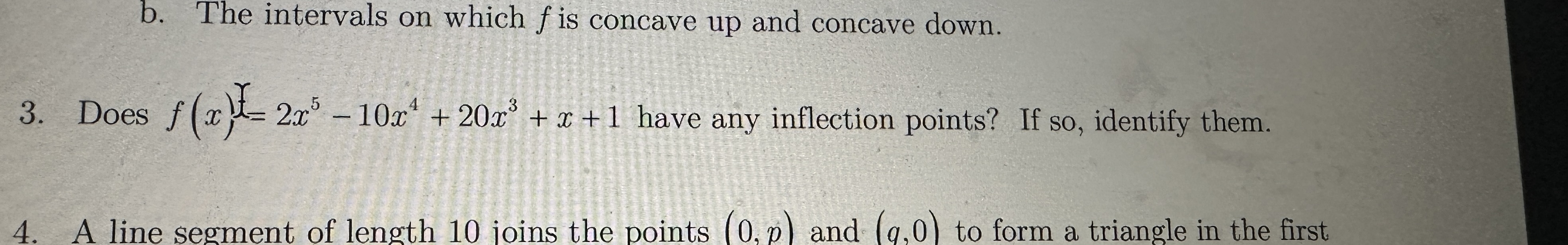 Solved b. The intervals on which f is concave up and concave | Chegg.com