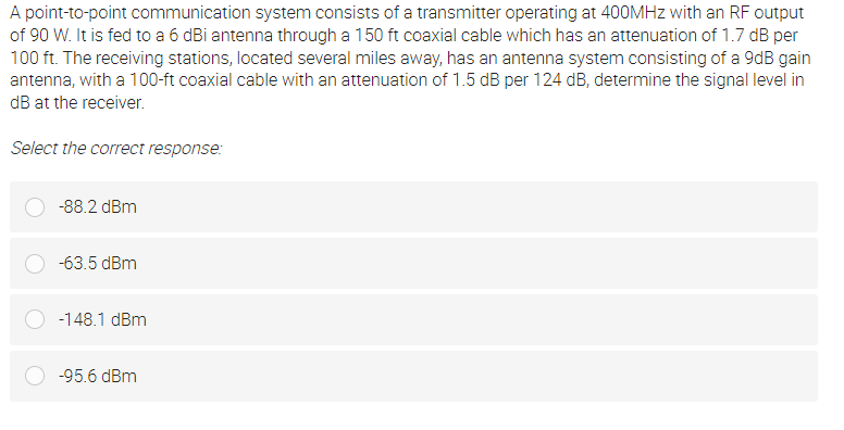 Solved A point-to-point communication system consists of a | Chegg.com