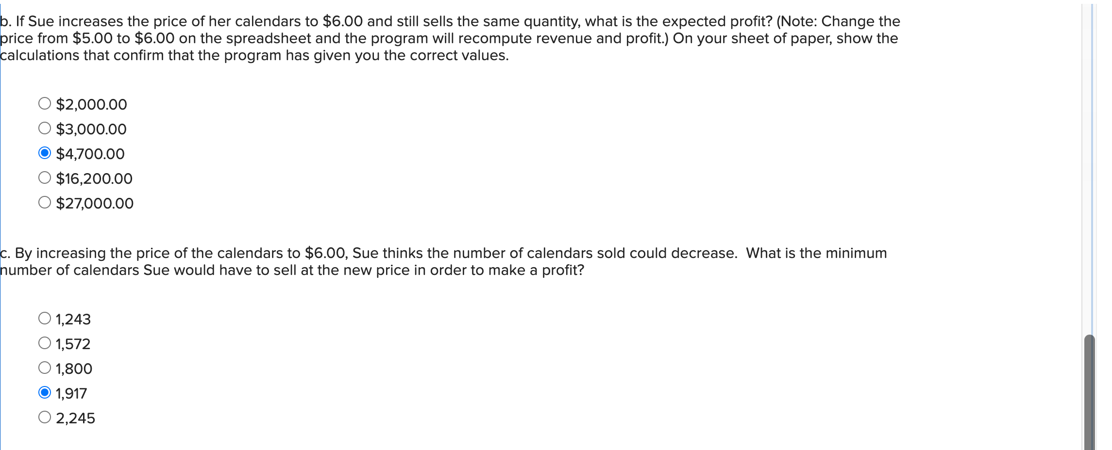 Solved Warketing Analytics: Revenue, cost, and Profit | Chegg.com