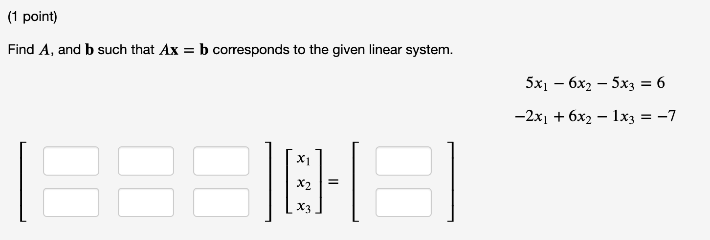 Solved (1 Point) Given | Chegg.com