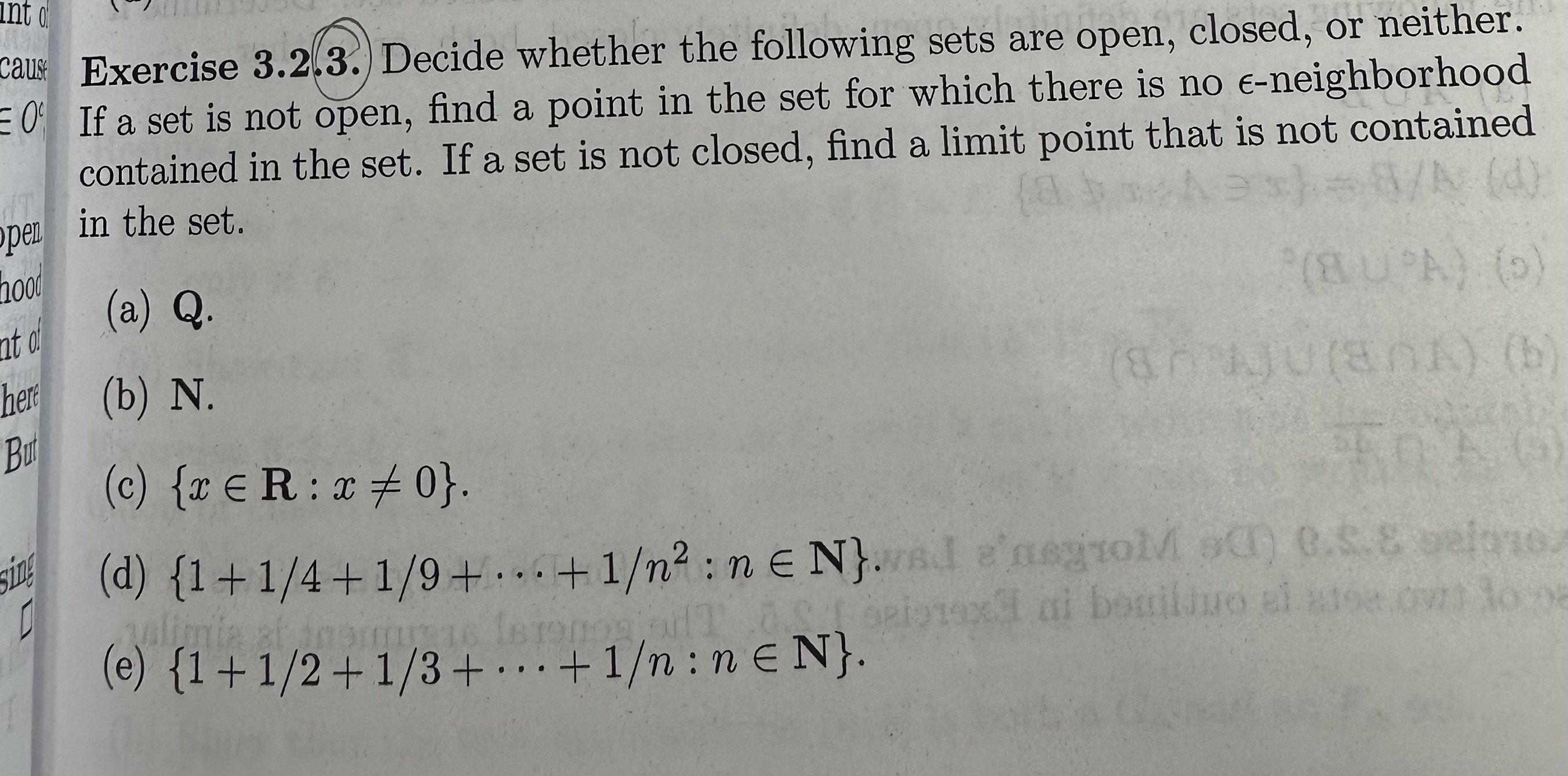 Solved Exercise 3.2.3. Decide whether the following sets are | Chegg.com