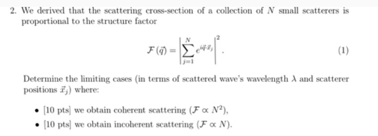 Solved We derived that the scattering cross-section of a | Chegg.com