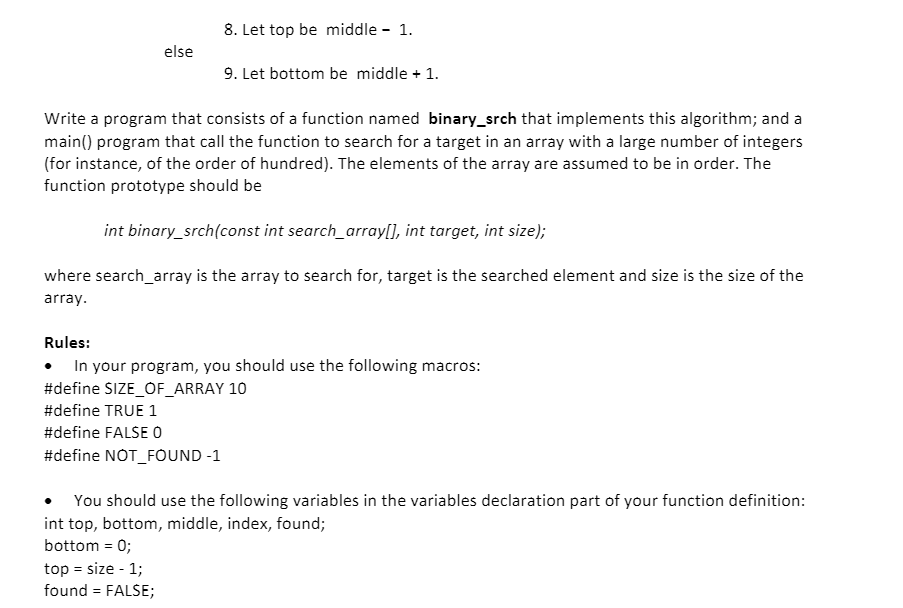Solved Problem 2: (10 marks) The binary search algorithm can | Chegg.com