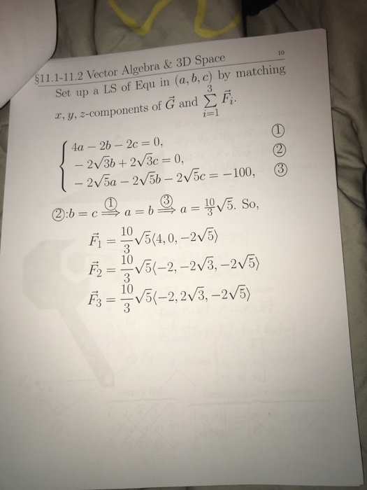 Solved 11.1-11.2 Vector Algebra & 3D Space Example | Chegg.com