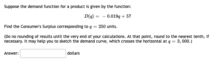 Solved Suppose the demand function for a product is given by | Chegg.com