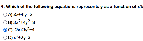 which function is equivalent to y 4 x − 3 2 7