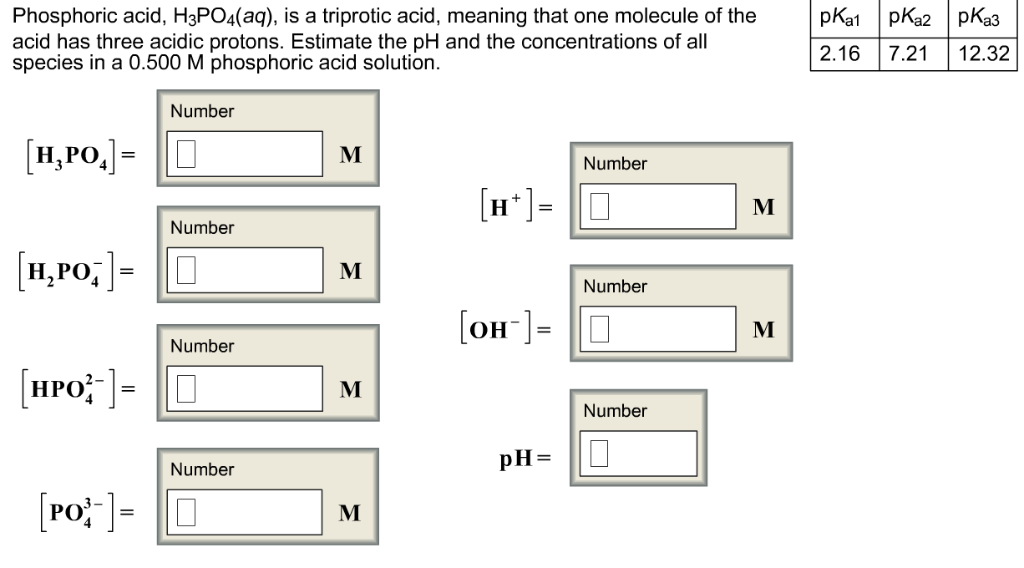 Solved Phosphoric Acid H Po Aq Is A Triprotic Acid Chegg Com