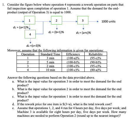 1. Consider the figure below where operation 4 | Chegg.com