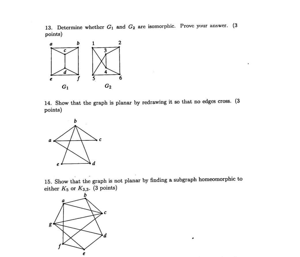 Solved 13. Determine Whether G1 And G2 Are Isomorphic. Prove | Chegg.com