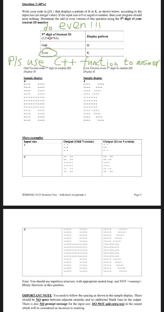 Solved Qucstion 3 (40\%) Write your code in Q3 () that | Chegg.com