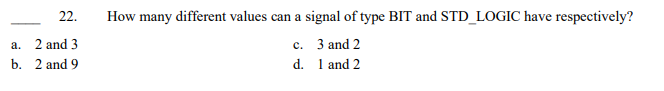 Solved 22. a. 2 and 3 b. 2 and 9 How many different values | Chegg.com
